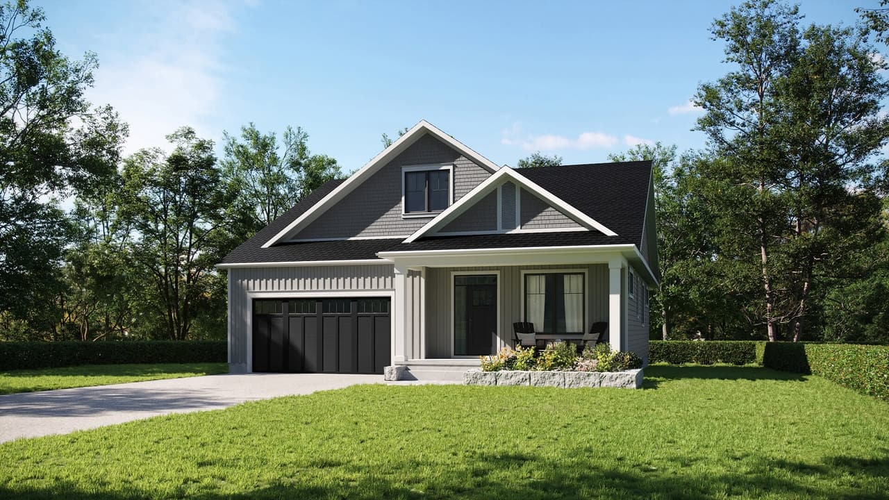 Energy-efficient Homes 3D Rendering: Bungalow Exterior