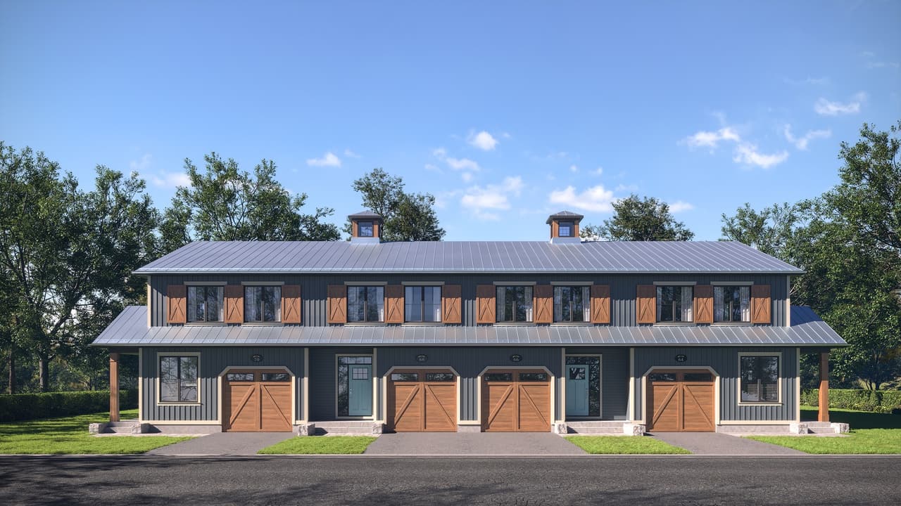 Energy-efficient Townhomes 3D Rendering