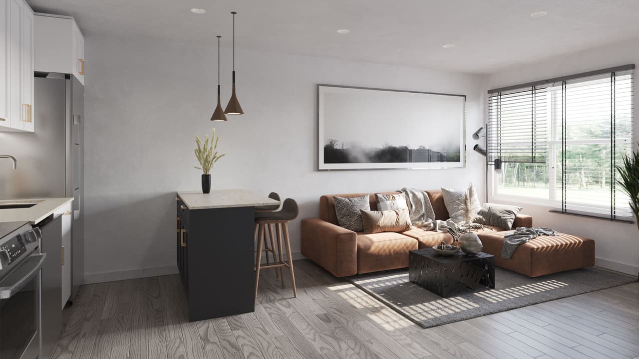 Realistic CGI of a Living Room