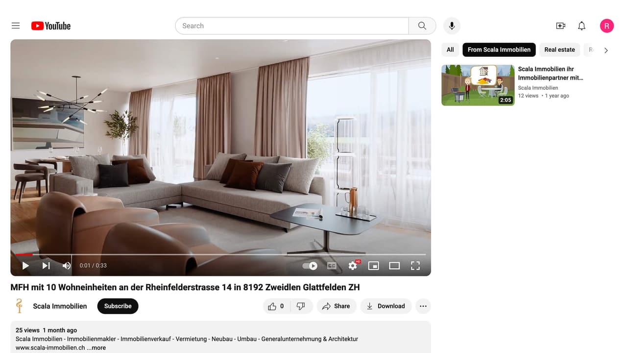 Real \estate 3D Rendering in a Property Listing