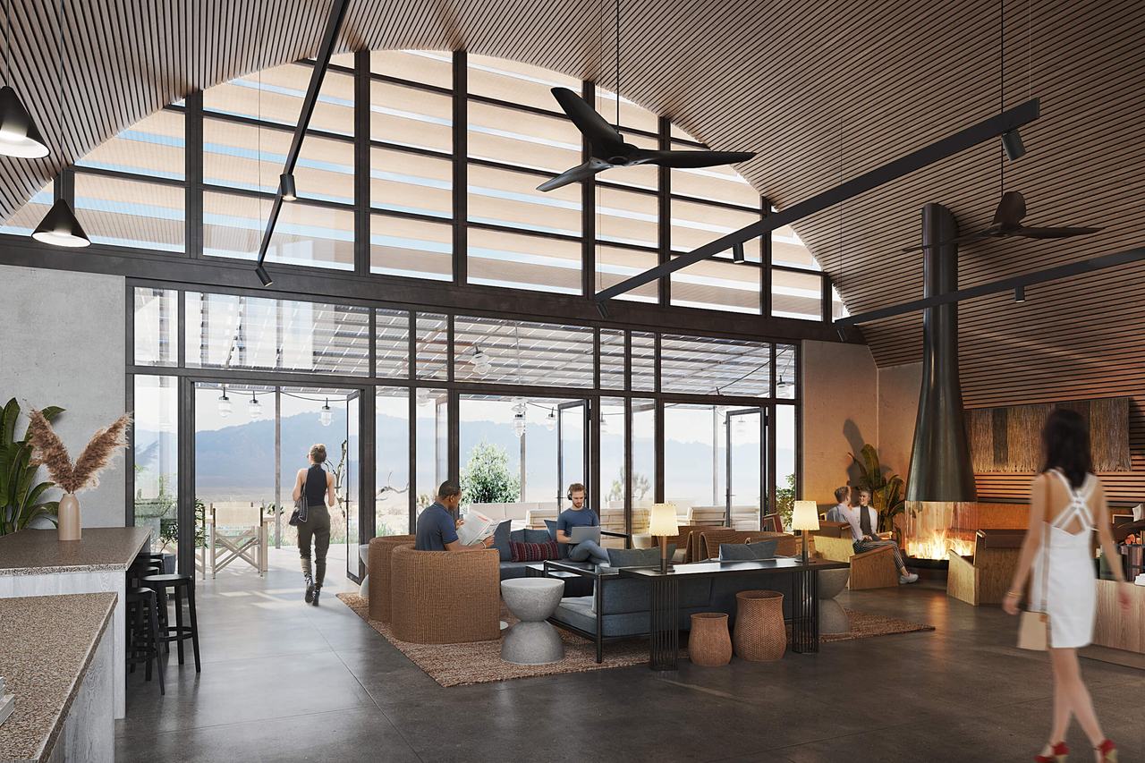 Interior 3D Rendering for a Boutique Resort in Joshua Tree National Park
