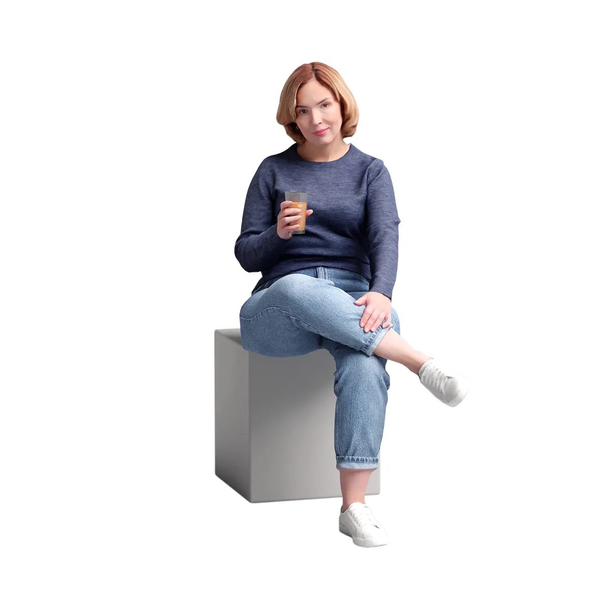Woman Model for a Stadium Audience