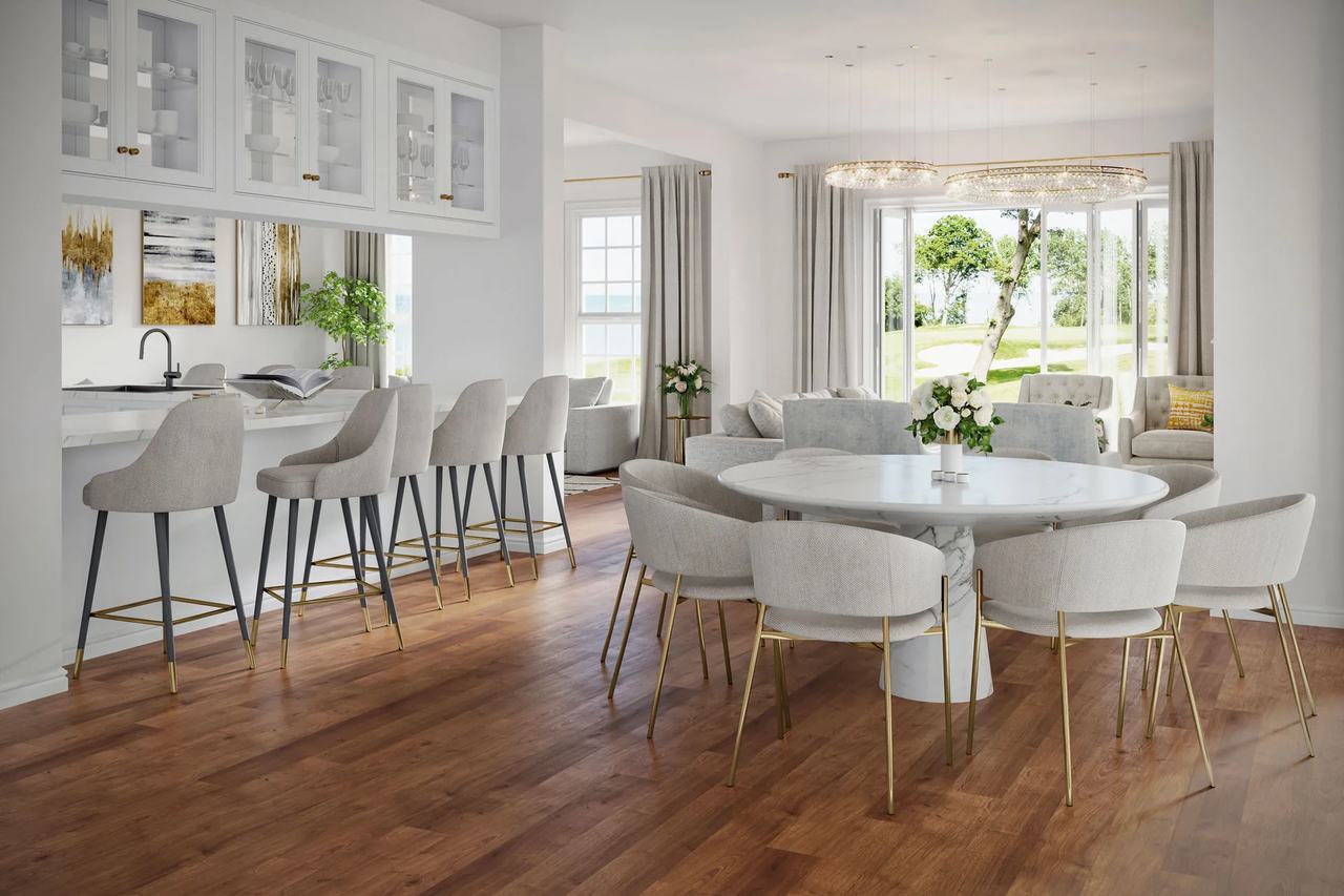 3D rendering new york indian hills dining room