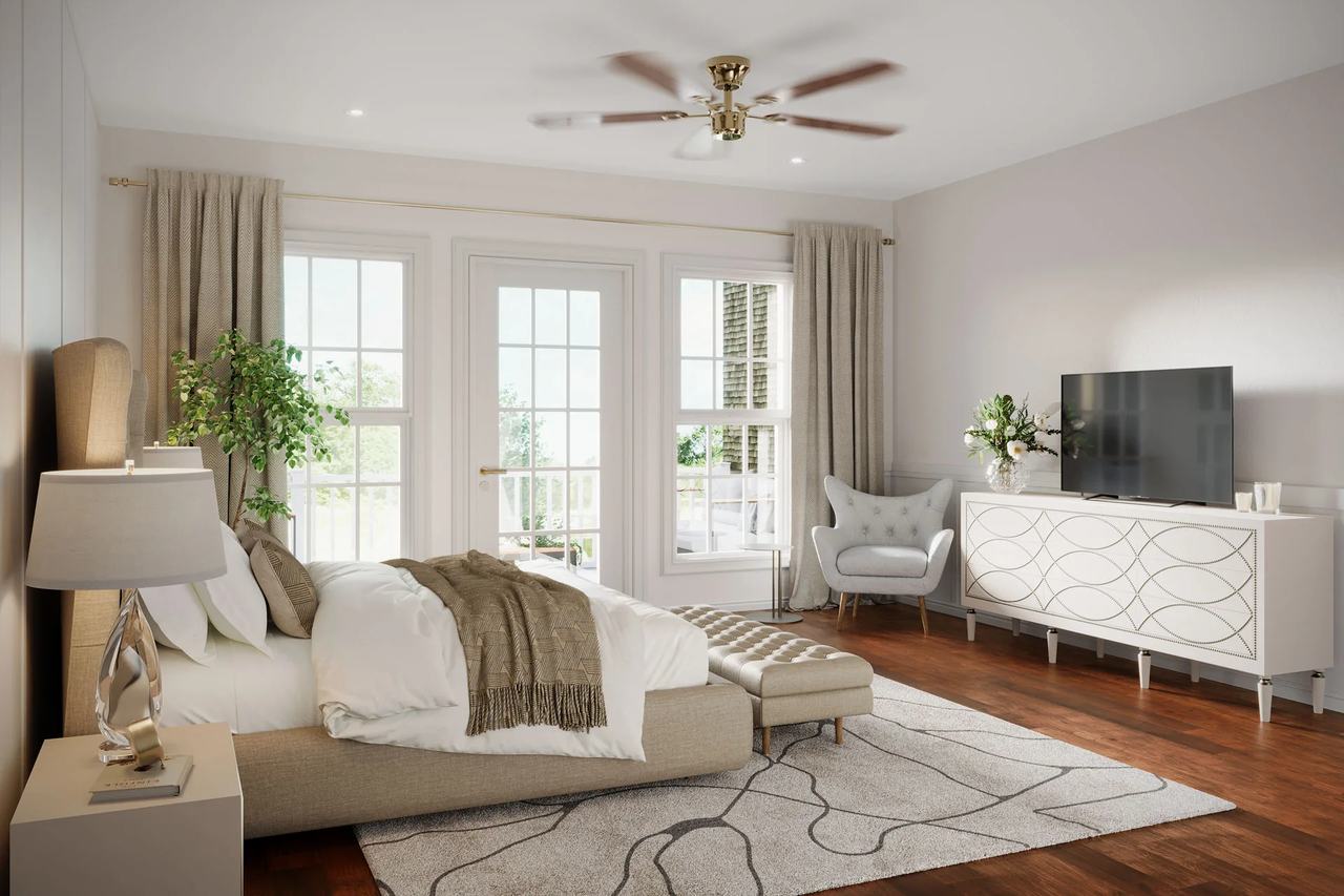 3D rendering new york indian hills master bedroom