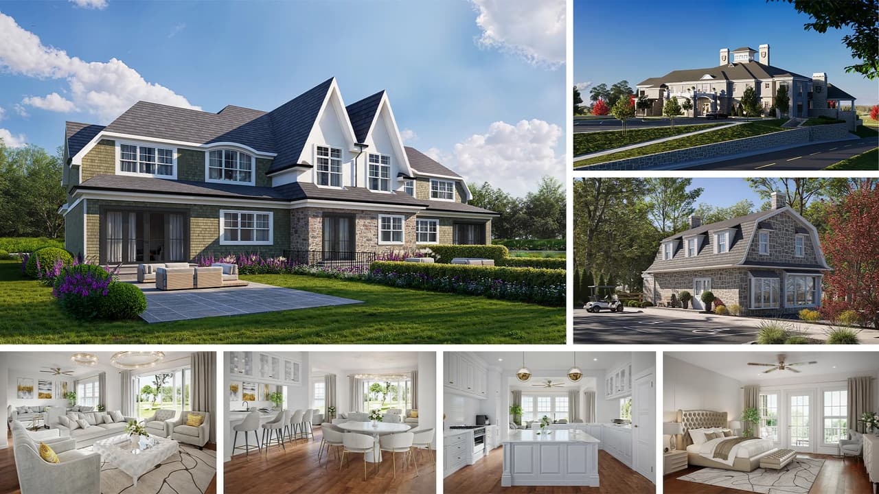 3D real estate renderings for the Preserve at Indian Hills, Long Island NY