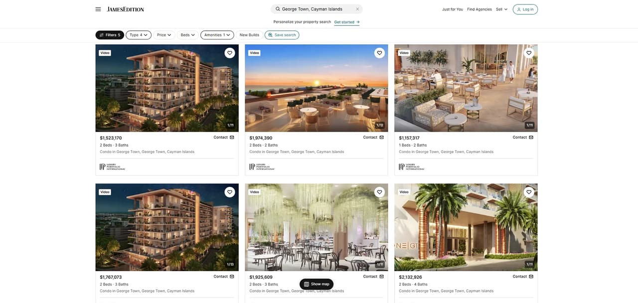 One GT Hotel renderings displayed across luxury real estate listings and promotional property pages