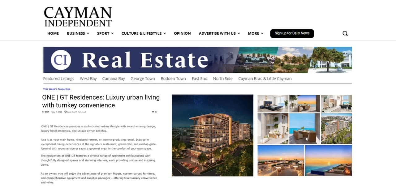 One GT Hotel 3D rendering used in an online publication covering the opening of the One GT Hotel