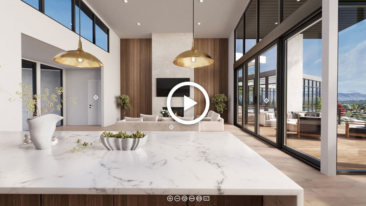 Photomontage rendering 3D virtual tour frame
