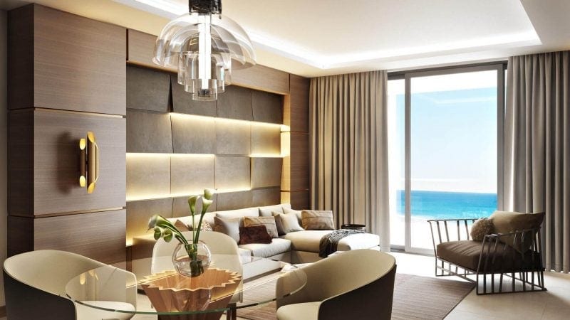 Commercial building rendering — hotel room interior CGI