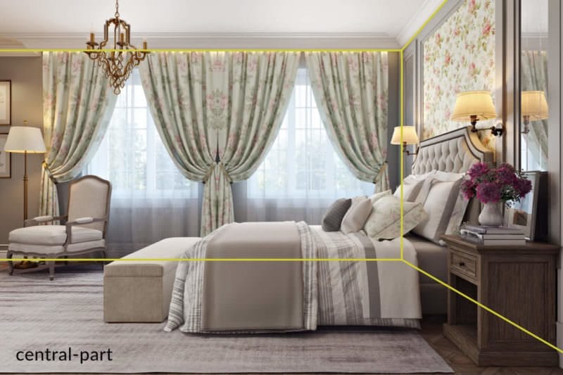 Central Part View Of A Cute Bedroom In The Three-Dimensional Rendering