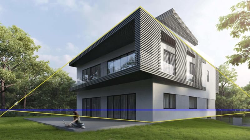 Exterior Design Three-Dimensional Rendering: Two-Point Landing