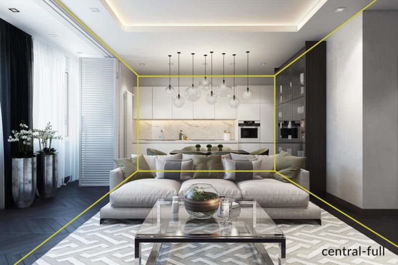 A Gorgeous Three-Dimensional Rendering For A Living Room In White