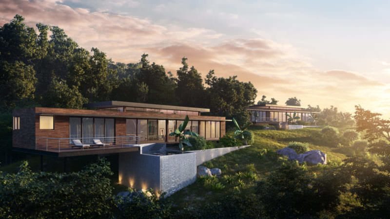 Phootrealistic Three-Dimensional Rendering For An Impactful Resort Hotel Among Greenery