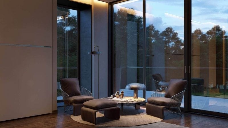 VRay rendering — light and shadow simulation