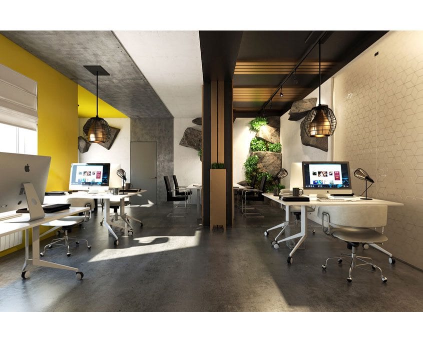 3D Rendering for Cozy Office Space