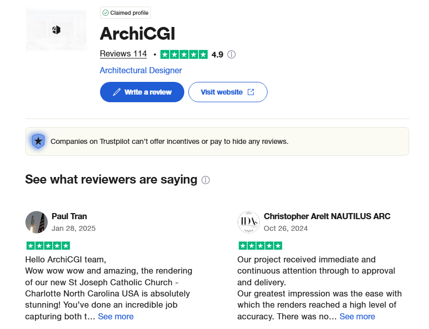 ArchiCGI Client Testimonials