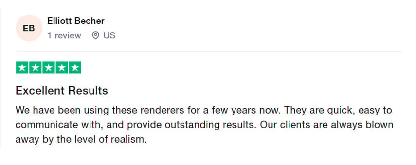 Trustpilot review screenshot highlighting quick turnaround and realistic results