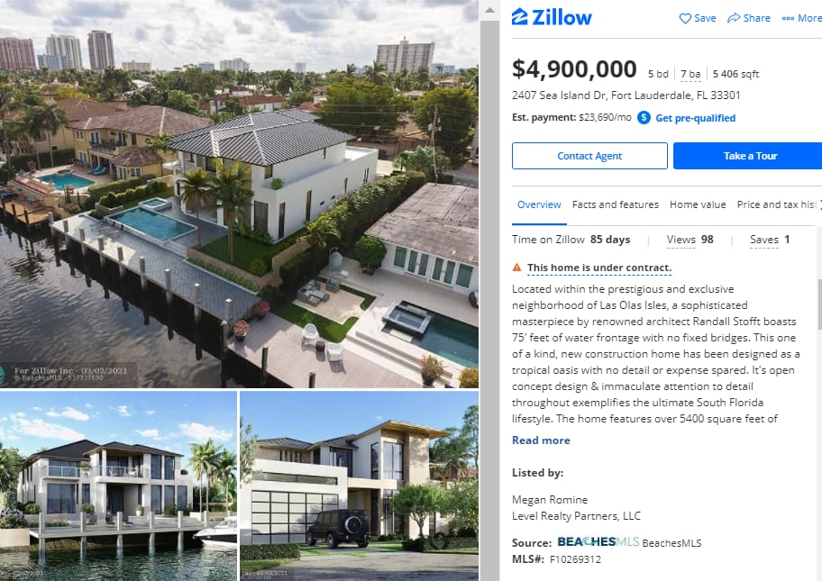 3D rendering for real estate on Zillow — Fort Lauderdale listing