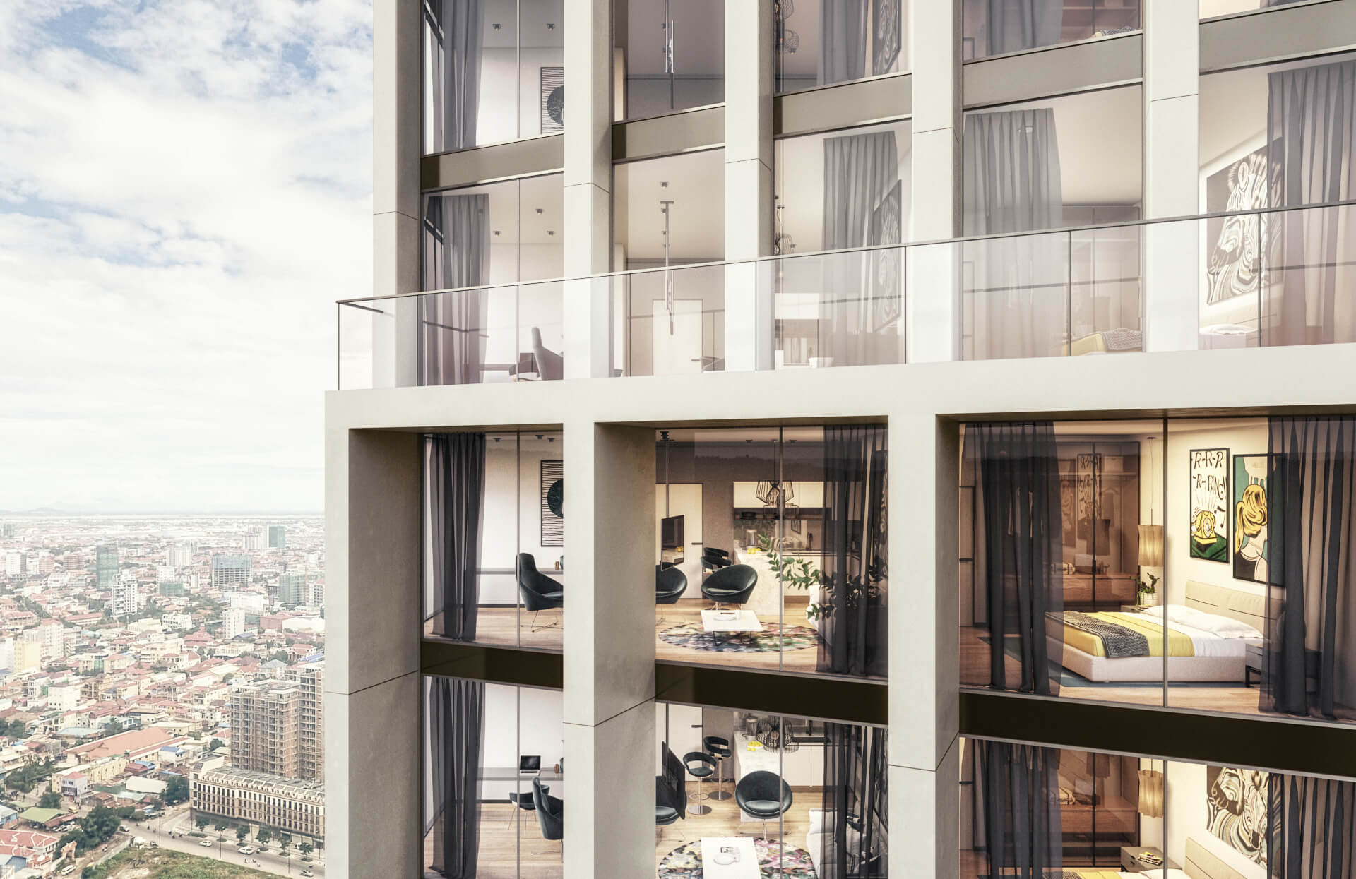 CG Rendering for an Office Exterior