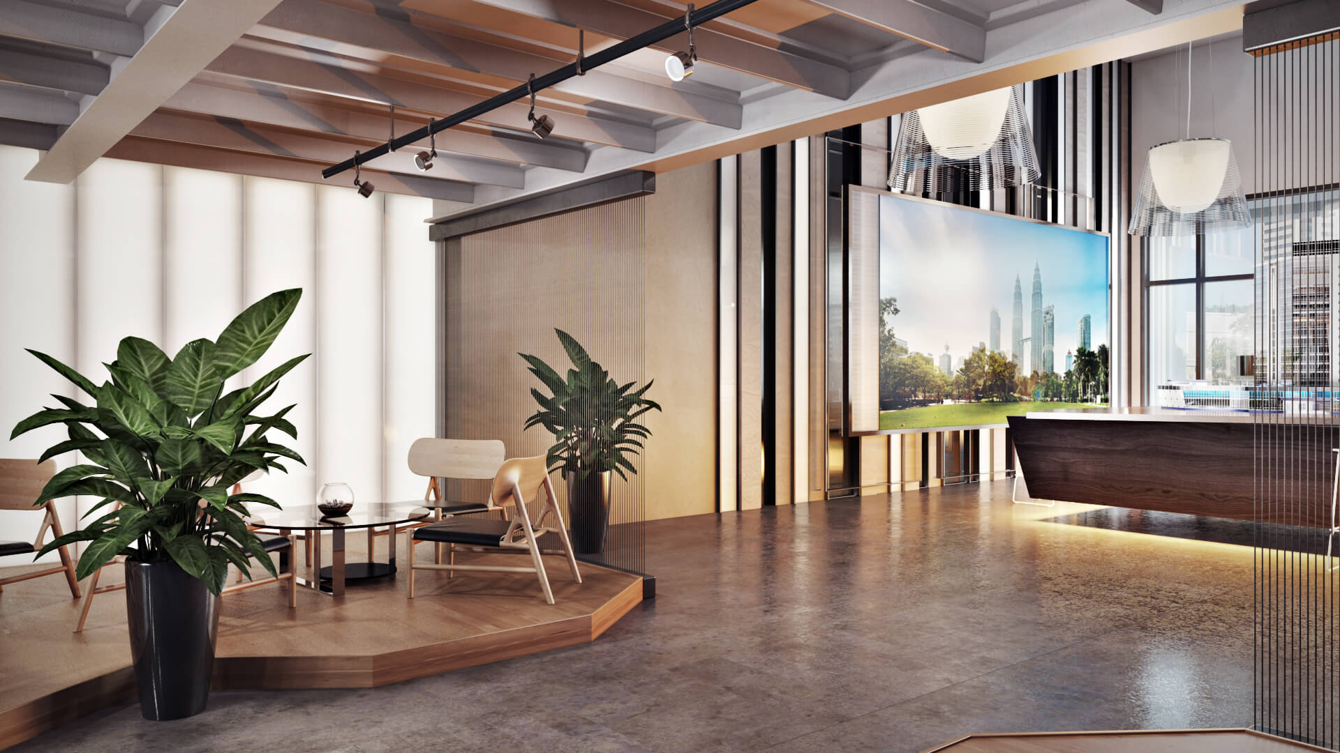 Office Interior CG Render for Commercial Design Project View05