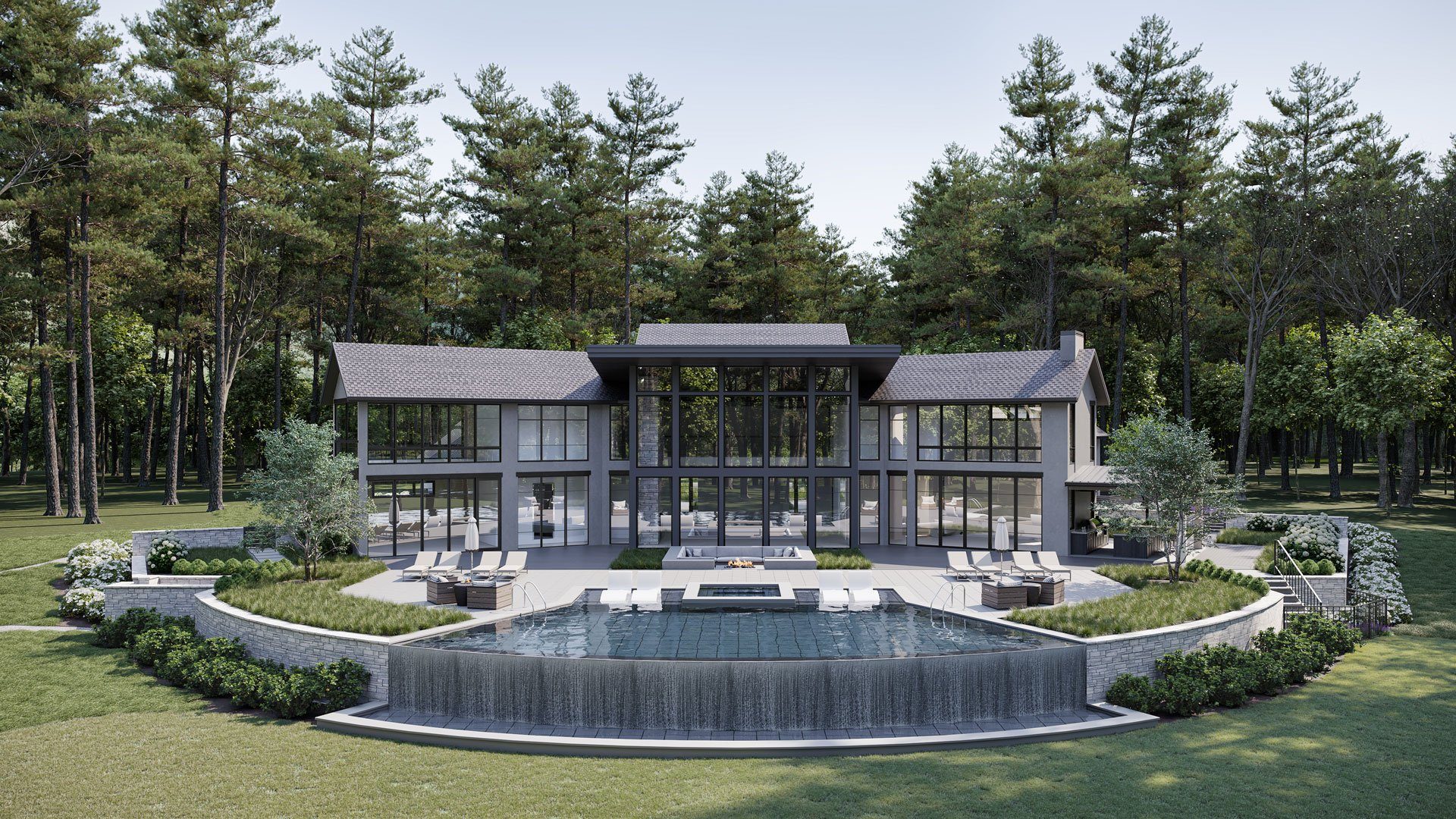 3D exterior design — suburban house client discussion CGI