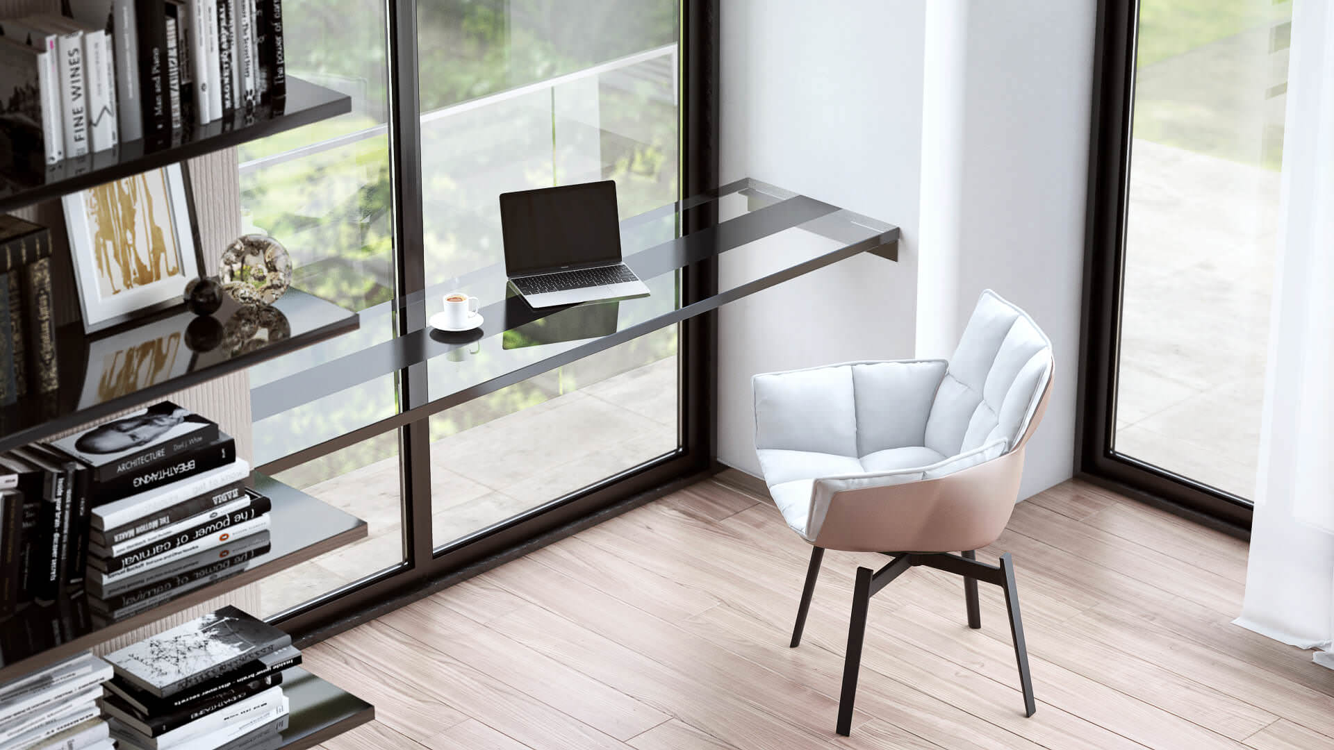 Interior Design CGI for Working Space at Home