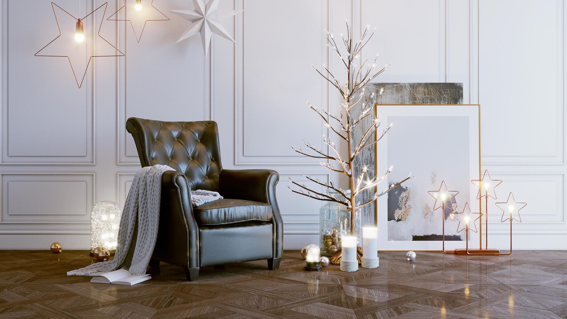 Professional 3D Product Rendering For An Imposing Armchair