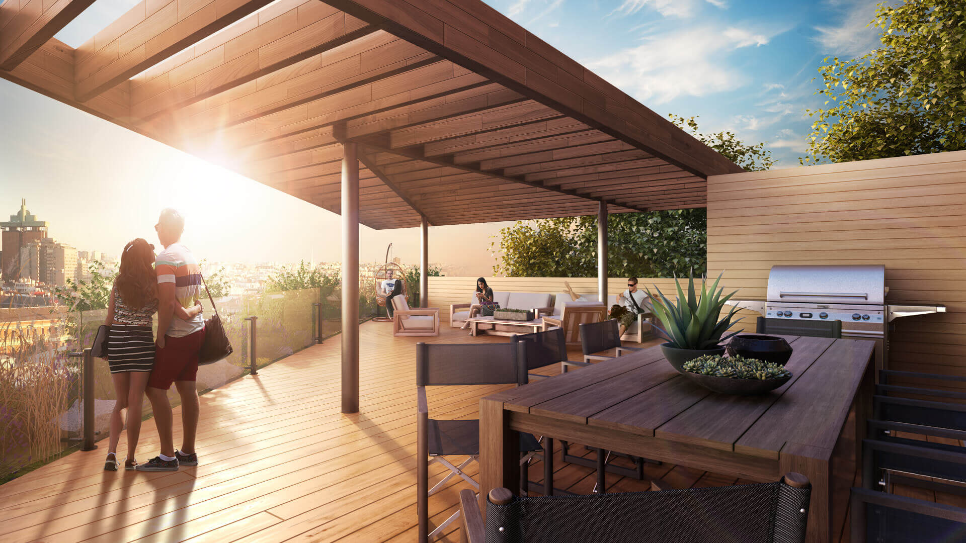 3D Visualization of a Spacious Summer Terrace