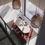 Villa Interior 3D Rendering: Top View