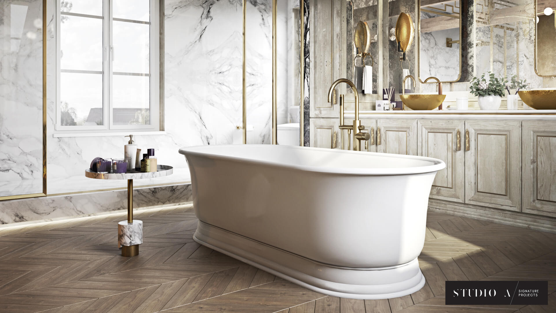 3D Imagery for a Shiny Bath Advertising