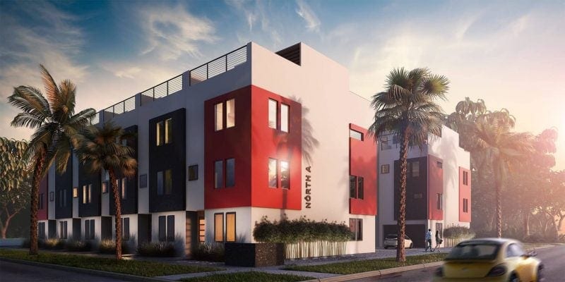 3D commercial building rendering — office exterior CGI