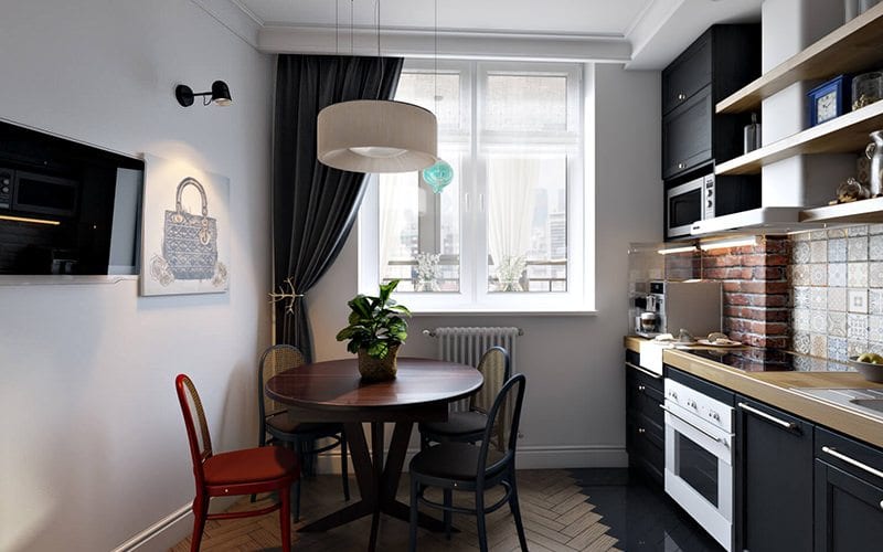Architectural Design 3D Rendering For A Kitchen Interior With Smart Shelving