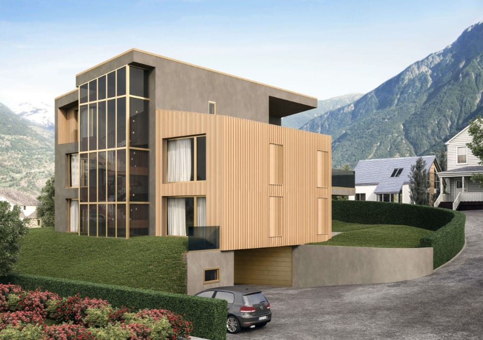 Architectural 3D Rendering for a House in the Mountains