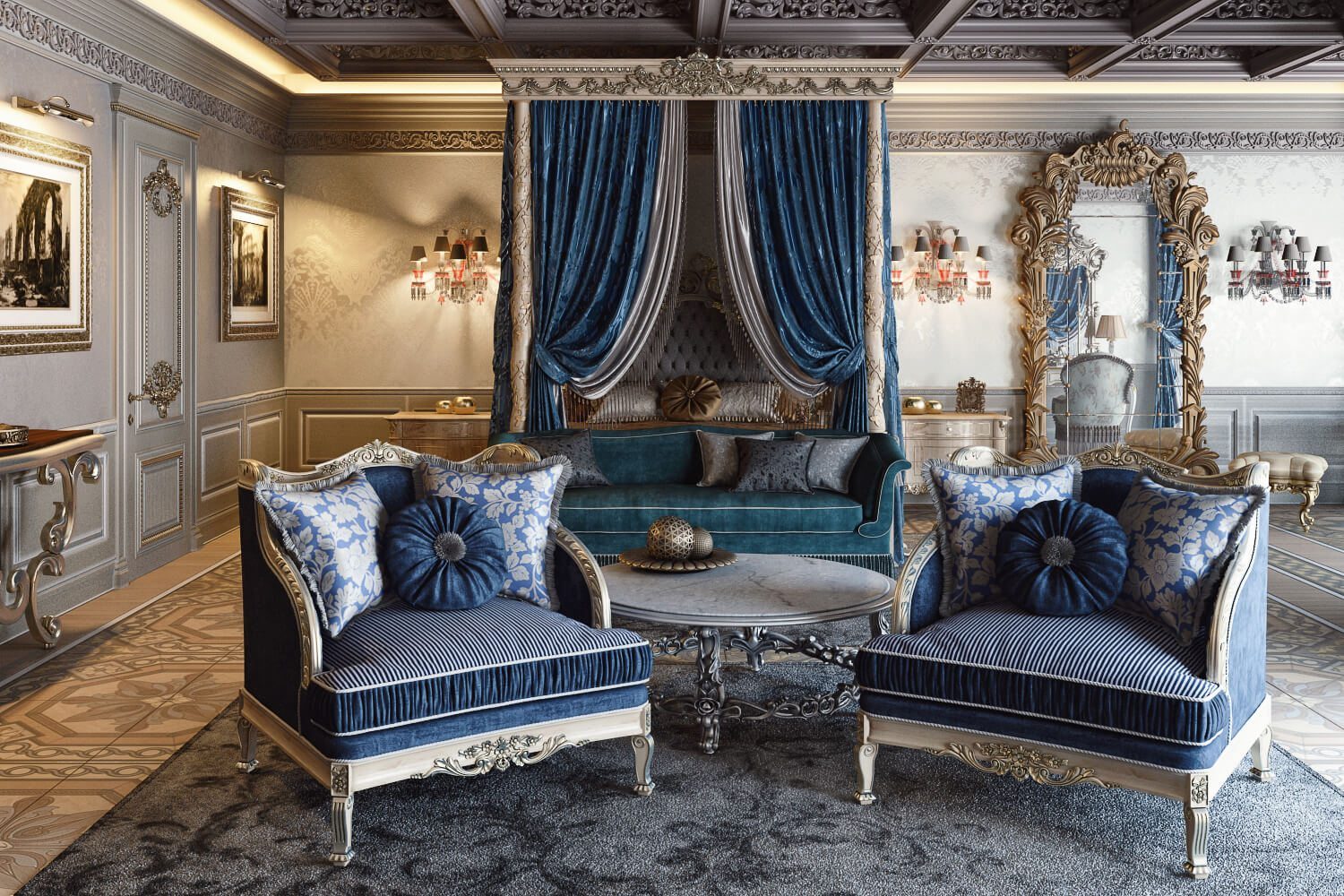 3D Visualization of a Luxury Classic Interior