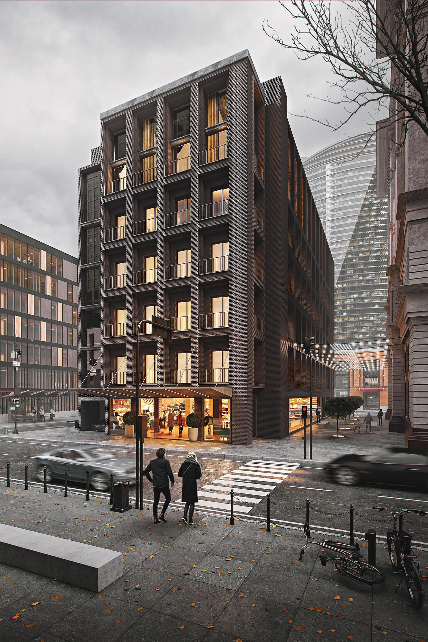 Photoreal Exterior Rendering for a Commercial Center