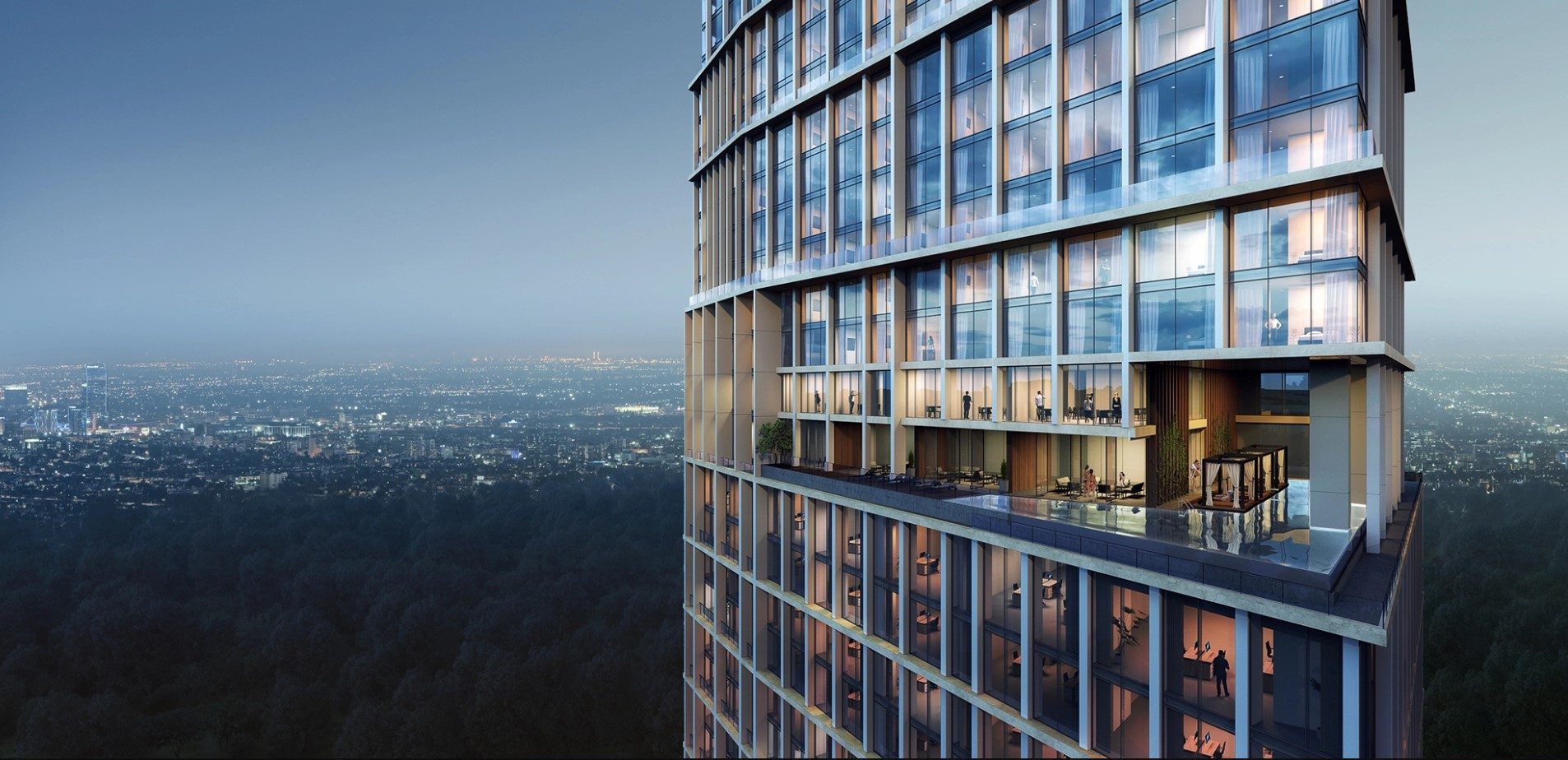 Professional 3D Rendering fo a Business Center Exterior