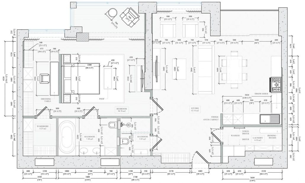 Office space rendering workflow — floor plans day 1