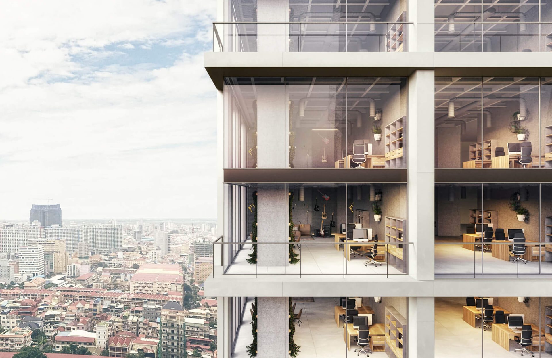 Realistic exterior rendering — camera angles building CGI