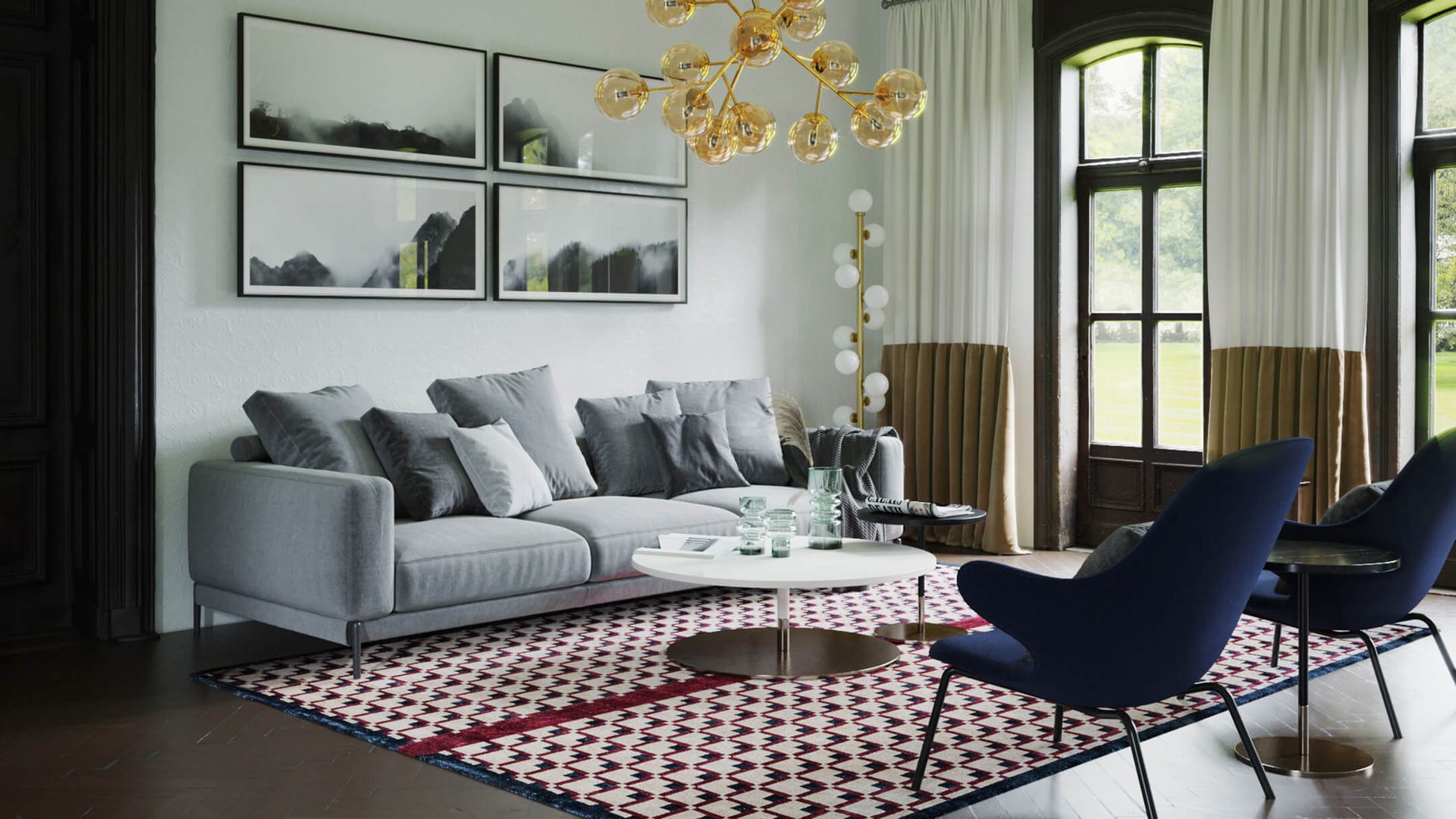 Interior rendering — low detail level clean minimal CGI
