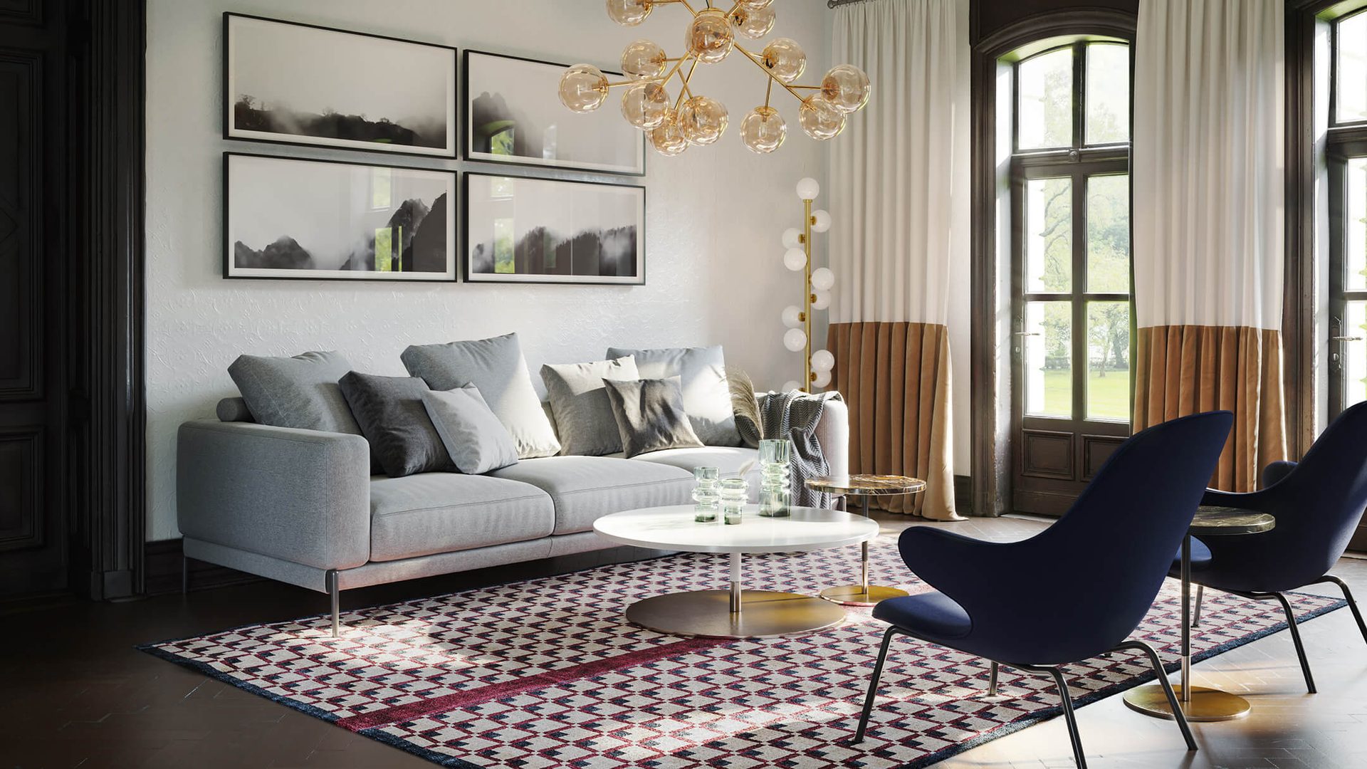 Photorealistic interior rendering — optimal lighting and detail example