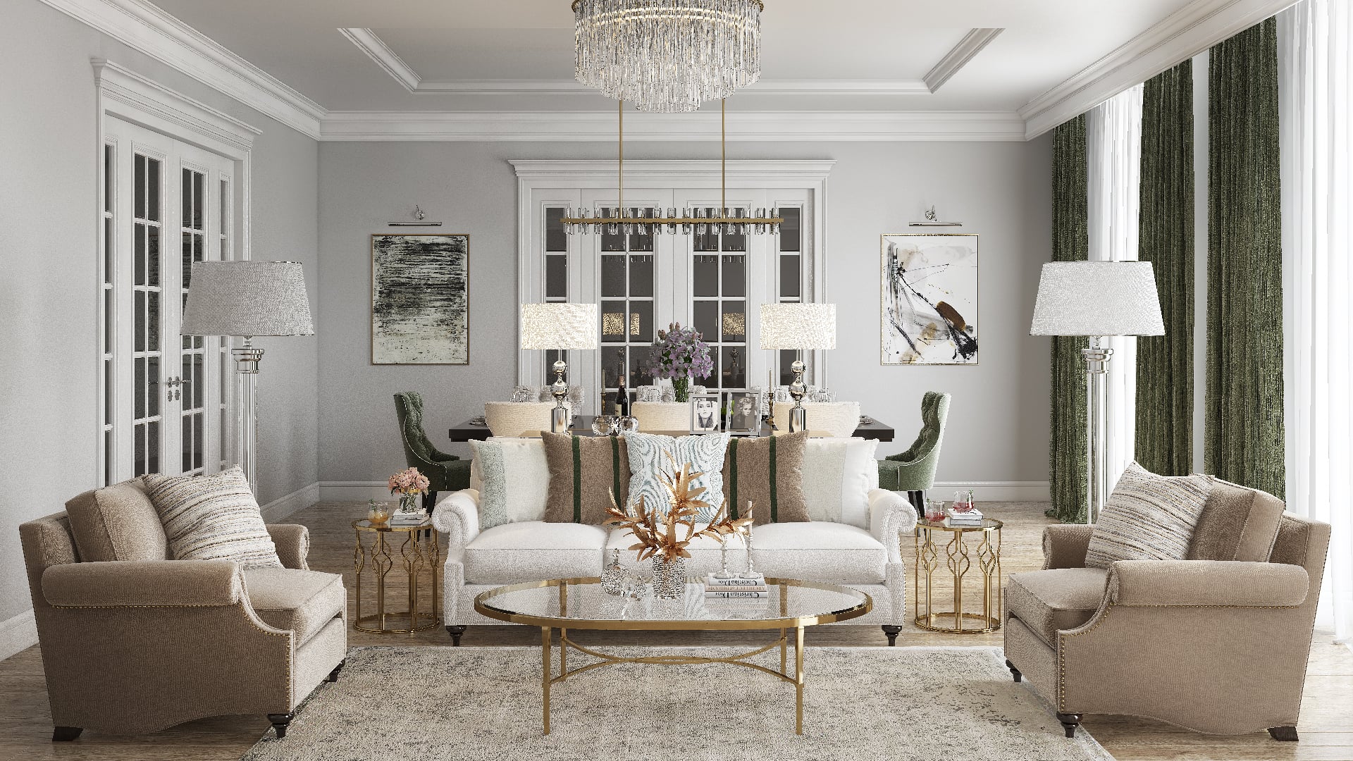 Rendering process — fast render draft interior CGI