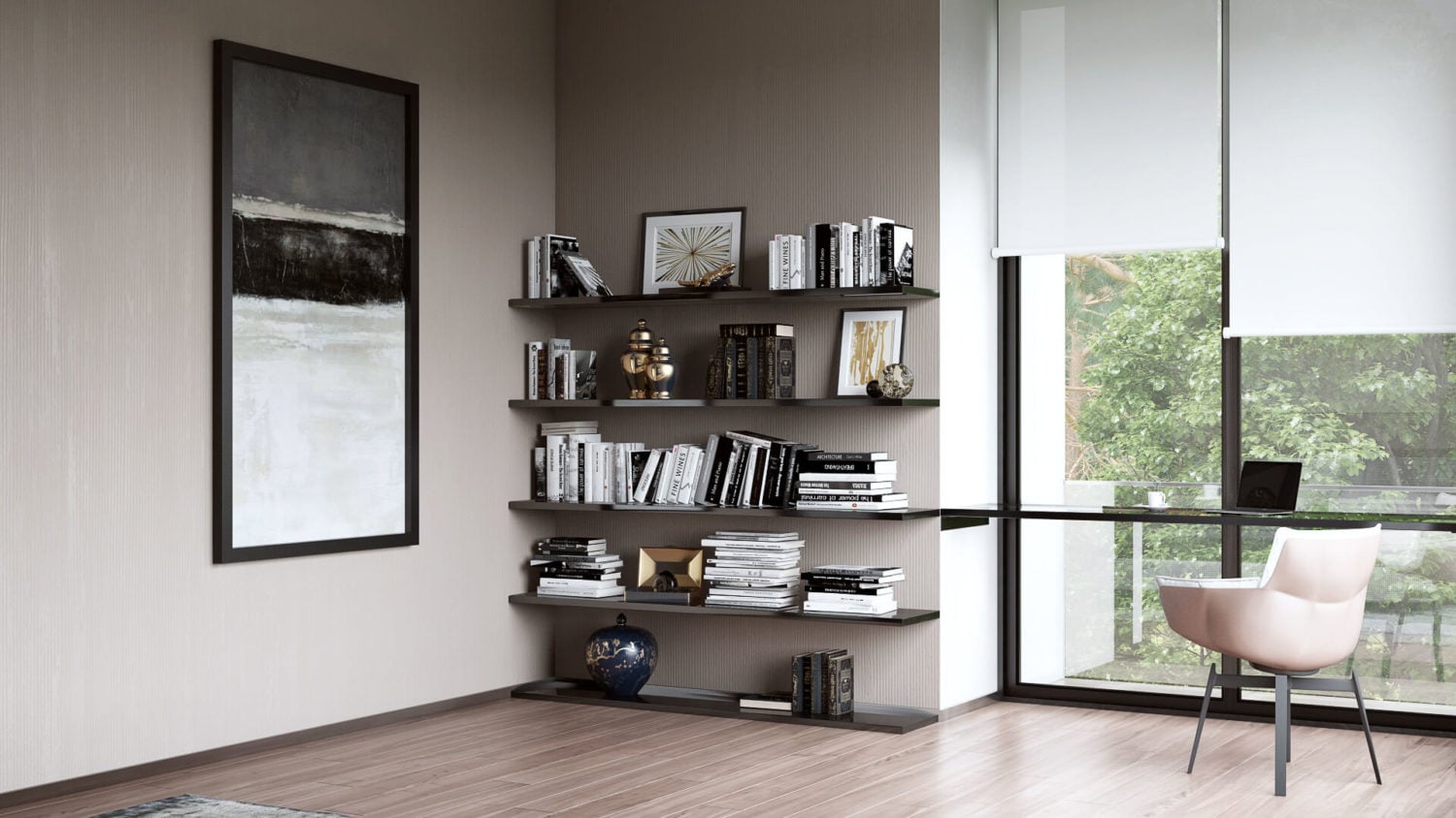 3D Visualization of a Working Zone in a Bedroom