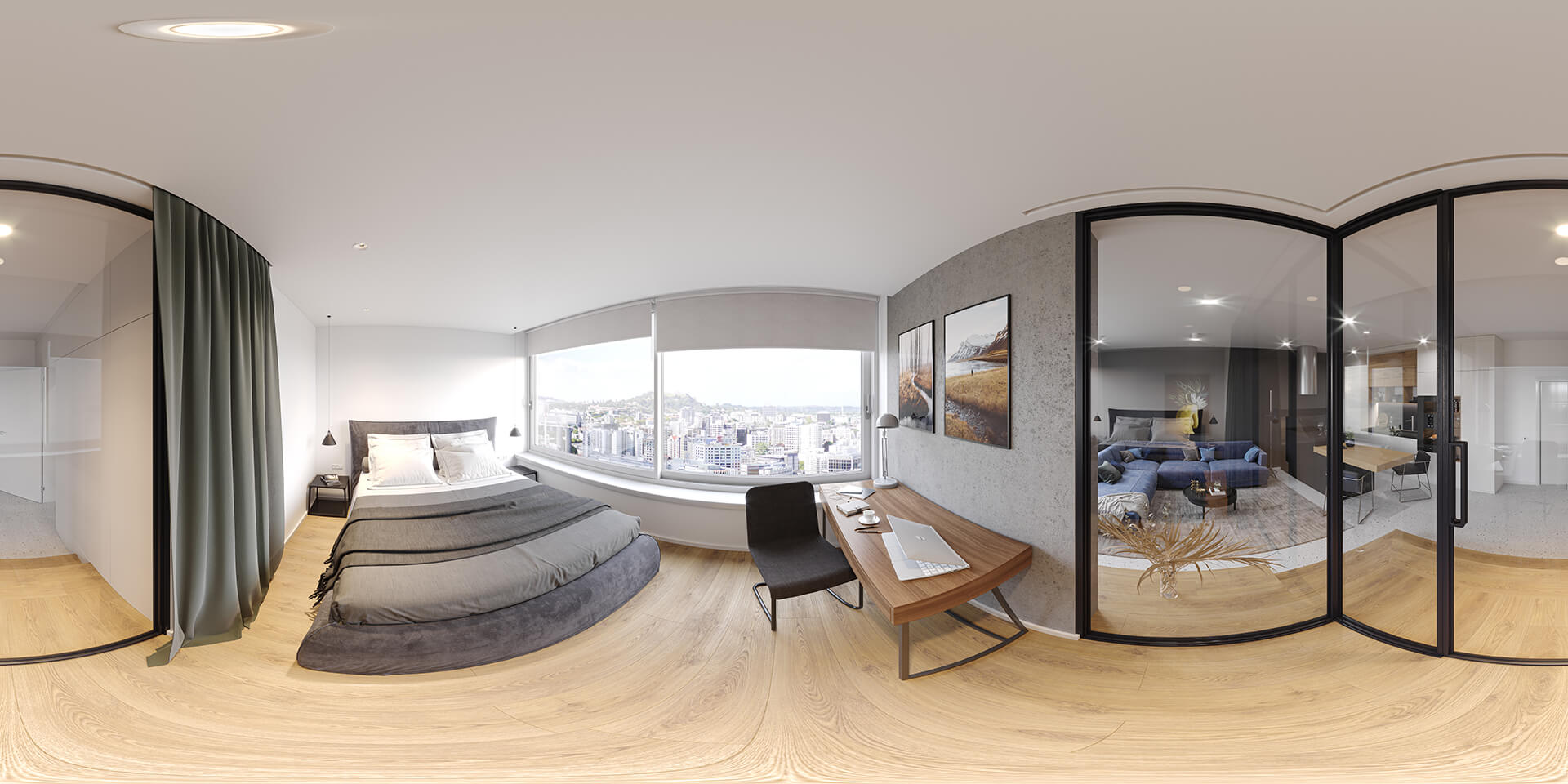 Viewing Virtual Tours of Houses in Fisheye Mode
