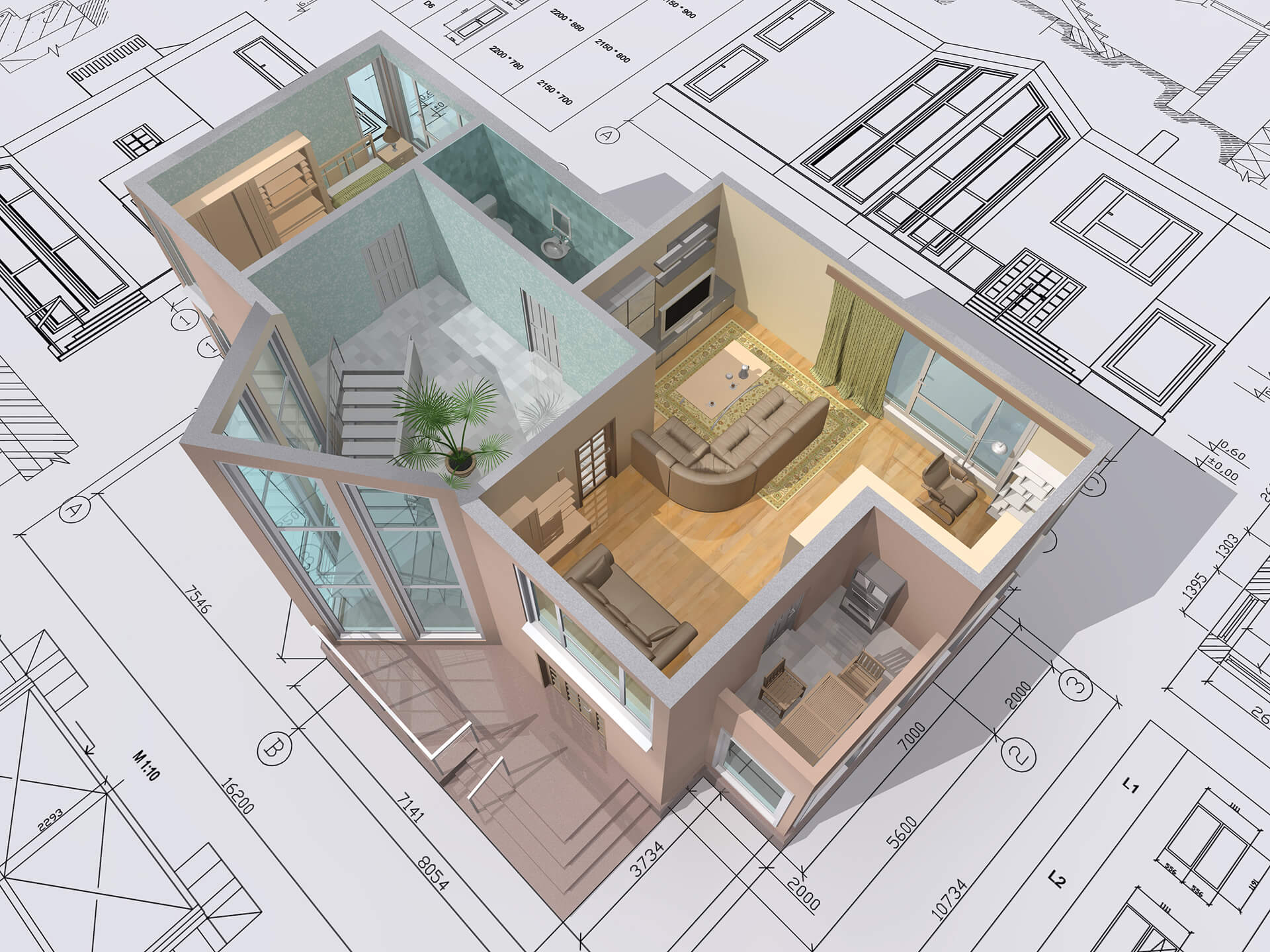 Architectural Drafts in 2D and 3D