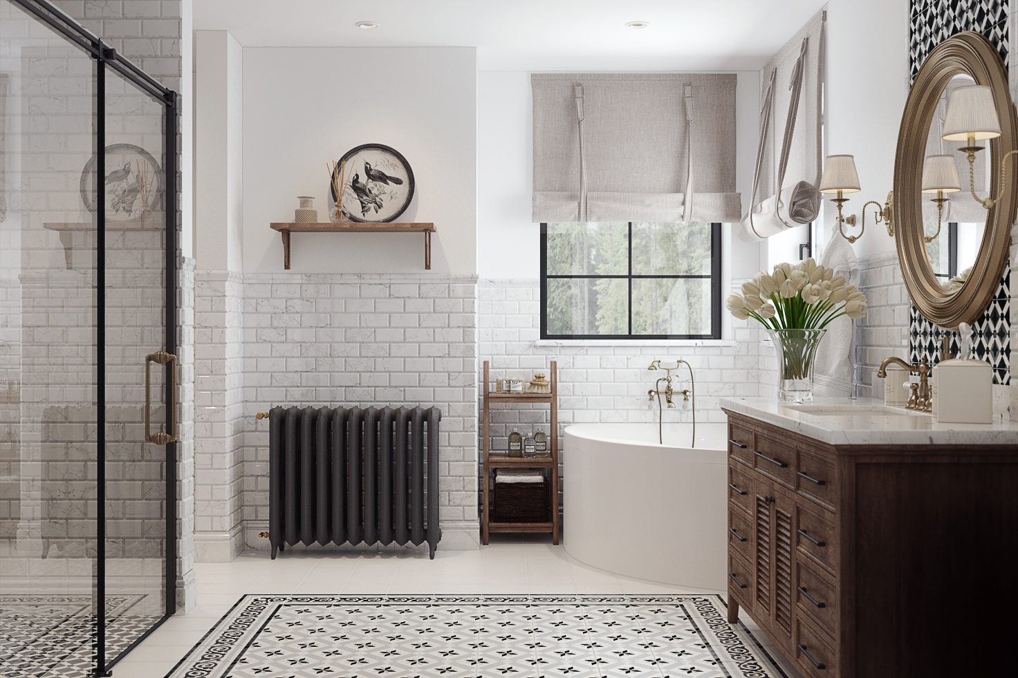 Photorealistic CGI of a Stylish Bathroom Concept