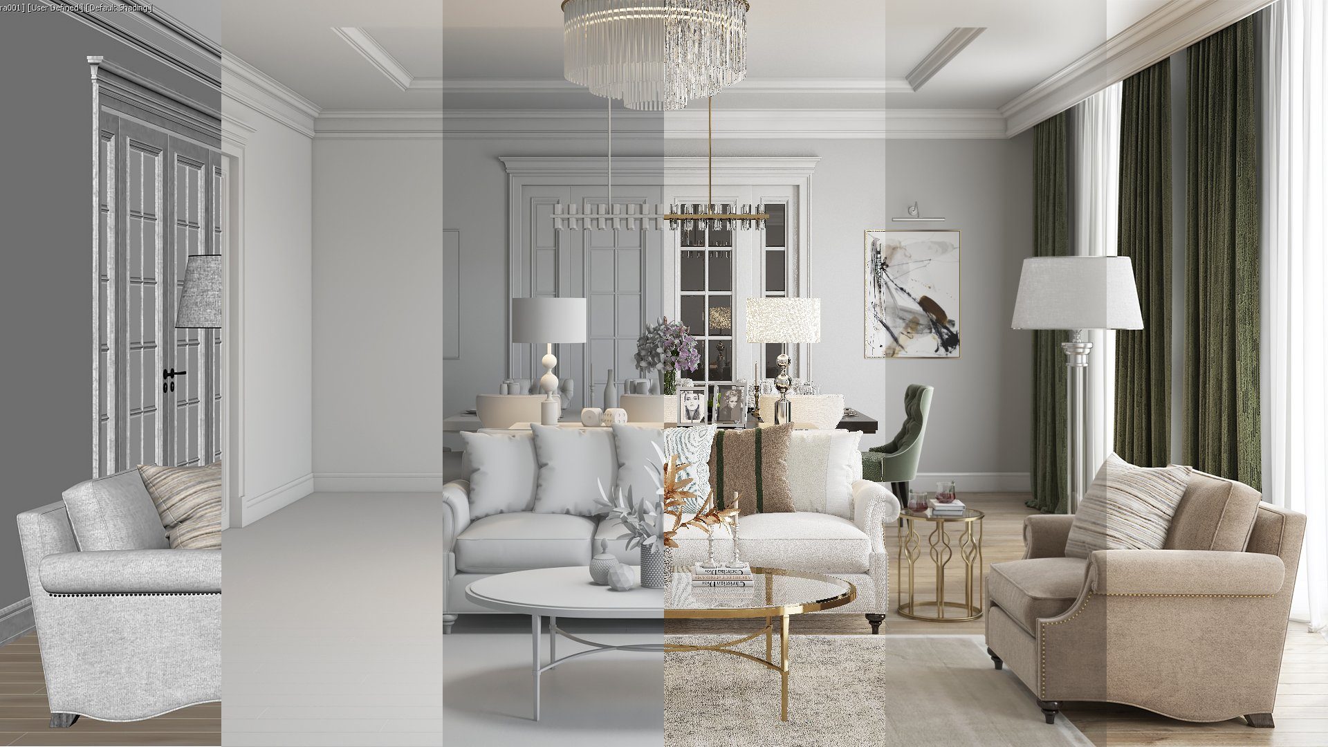 Collage of 3D Renders Showing Different Stages of CGI-Making Process