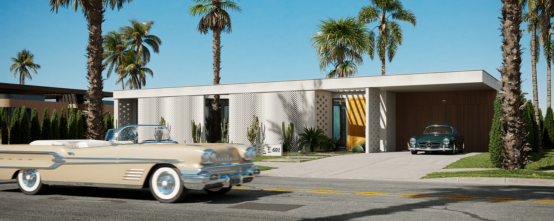 Intermediate Result in an Exterior 3D Rendering Project