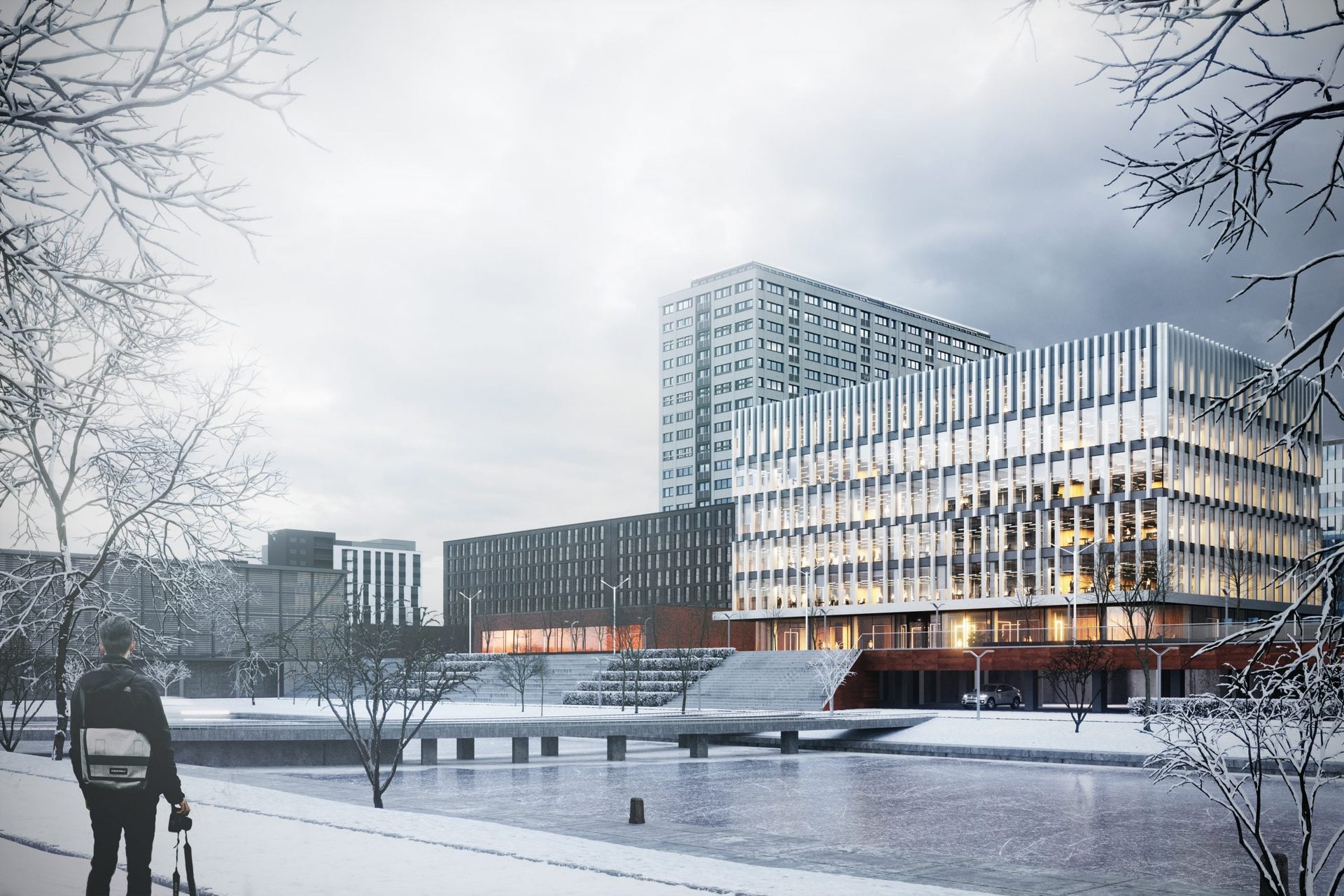 3D Visualization of a University after Post-production