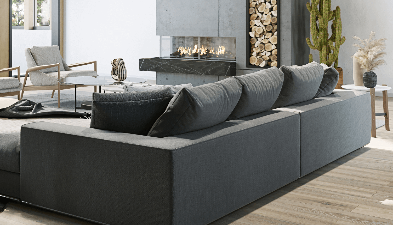 Materials in the 3D House Interior Rendering