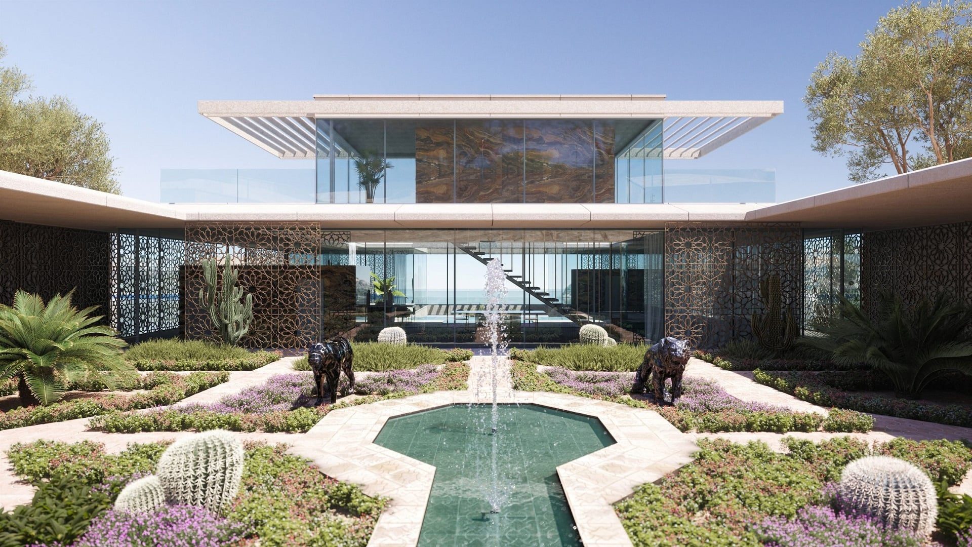 A 3D Render of a Villa for Architectural Marketing